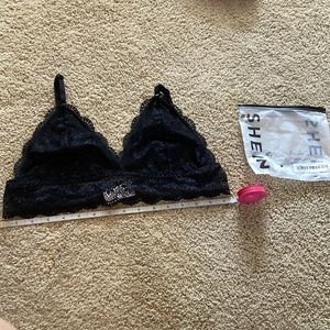 NEW NWT SHEIN black lace bra bralette